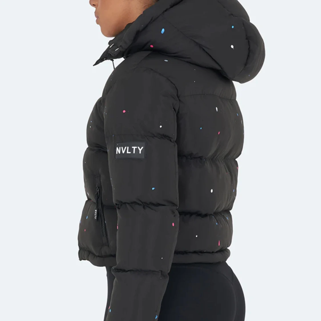 Svart puffer jacka  - 90