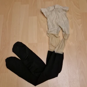 Strumpbyxor - Nylonstrumpbyxor med "inbyggda" over the knee-strumpor, svarta.