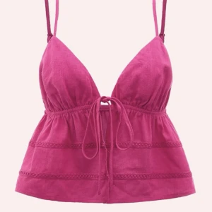 Rosa linnetopp - Jättefin rosa sommartopp i linne. Storlek M men snarare storlek S. 🌸💖