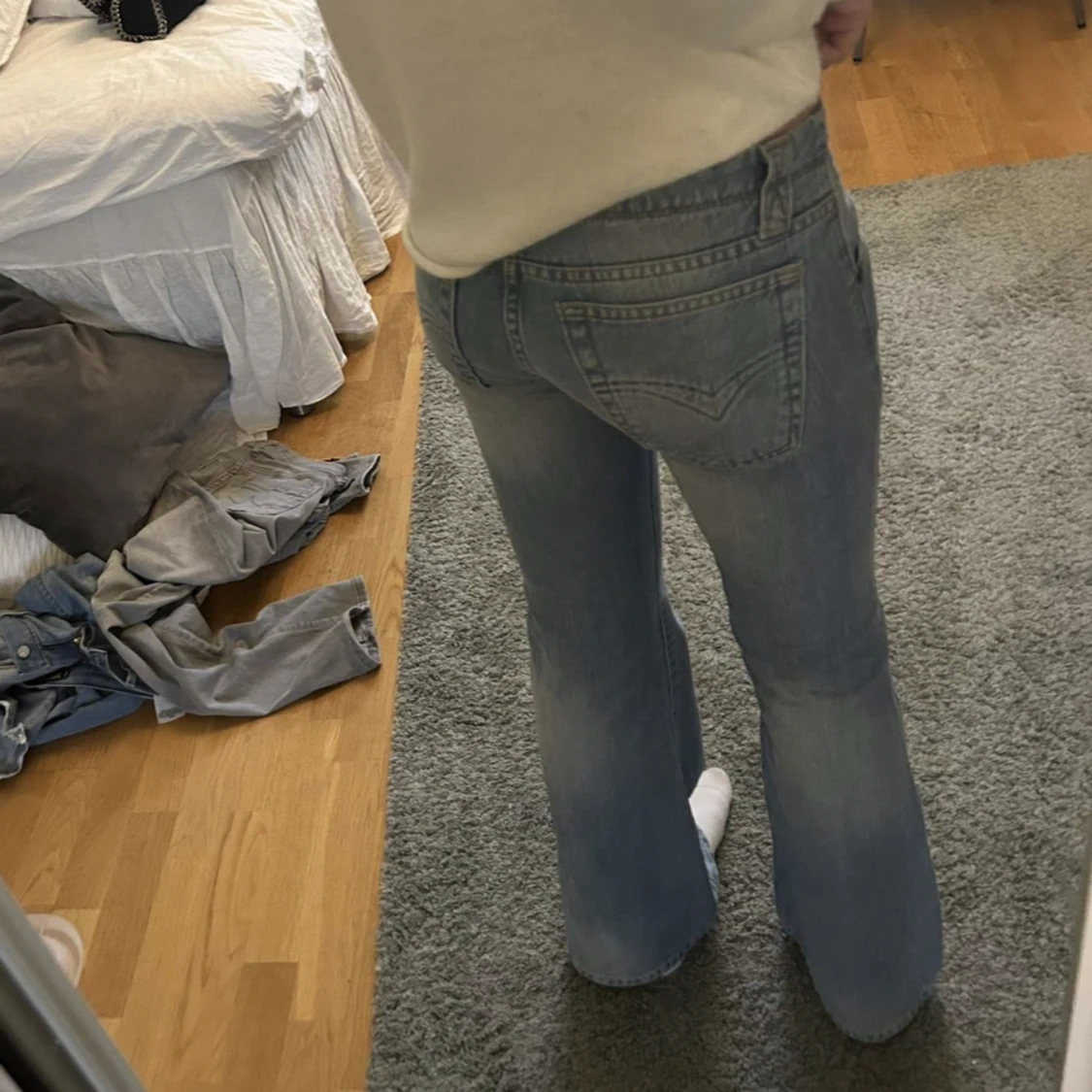 Lågmidjade bootcut jeans - 90