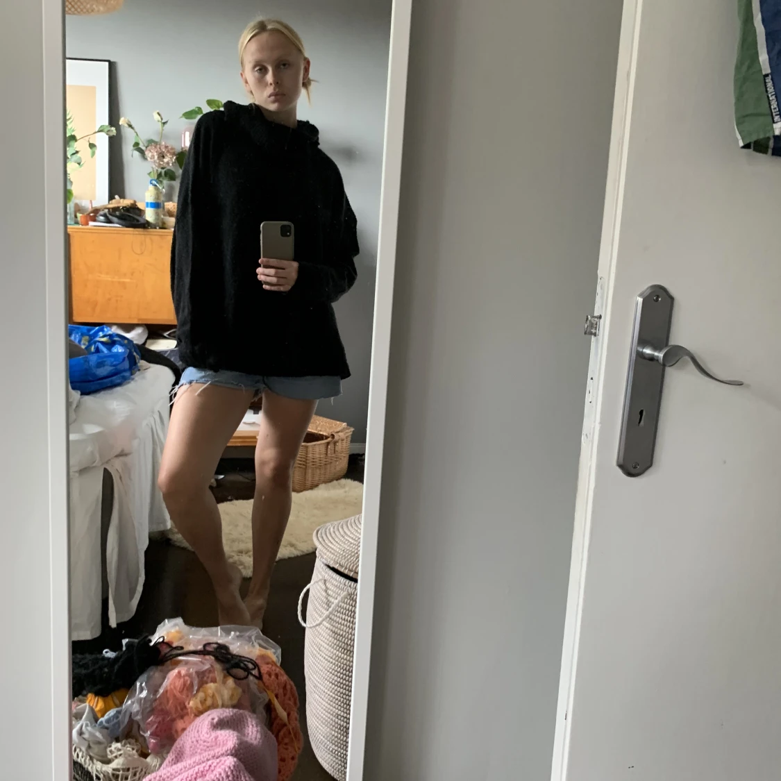 Stor stickad polo tröja - 90