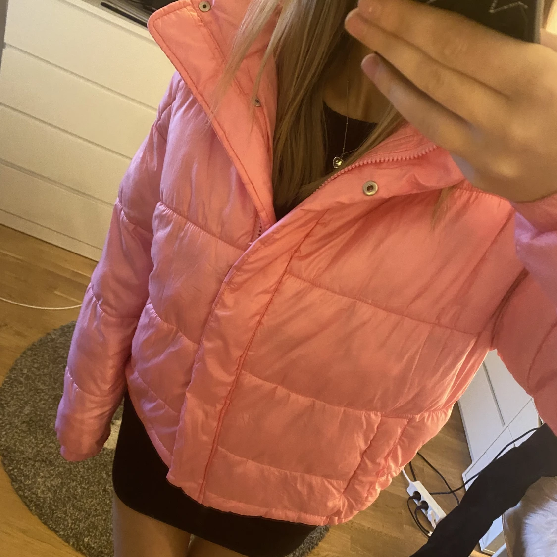 Rosa pufferjacket