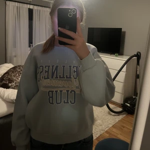 Sweatshirt från gina tricot - Blå sweatshirt från gina tricot med tryck. Helt okej kvalitet. Köparen står för frakten💗💗