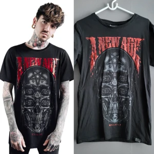 Killstar tshirt - Denna är använd två gånger och blivit tvättad två gånger, den röda färgen har släppt lite efter varje tvätt men den är som ny. 