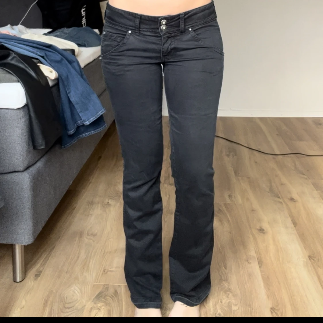 Lågmidjade byxor - 90