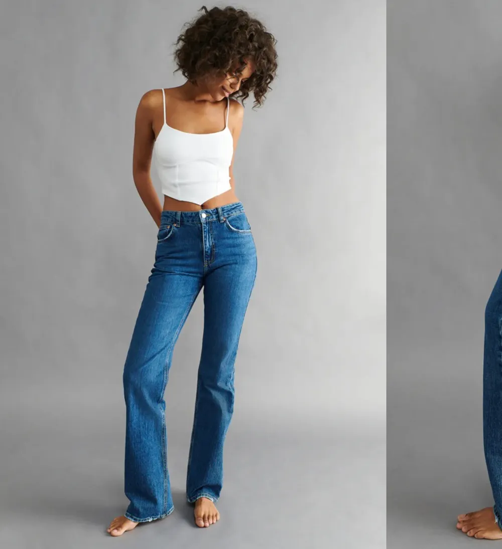 Säljer dessa jeans från Gina tricot. Storlek 34 och knappt använda. . Jeans & Byxor.