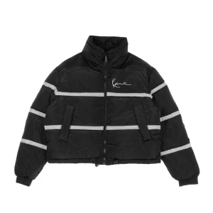 Pufferjacket från Karl Kani  - Chest Signature Short Pufferjacket från Karl Kani med reflexer, i strl xs  Knappt använd