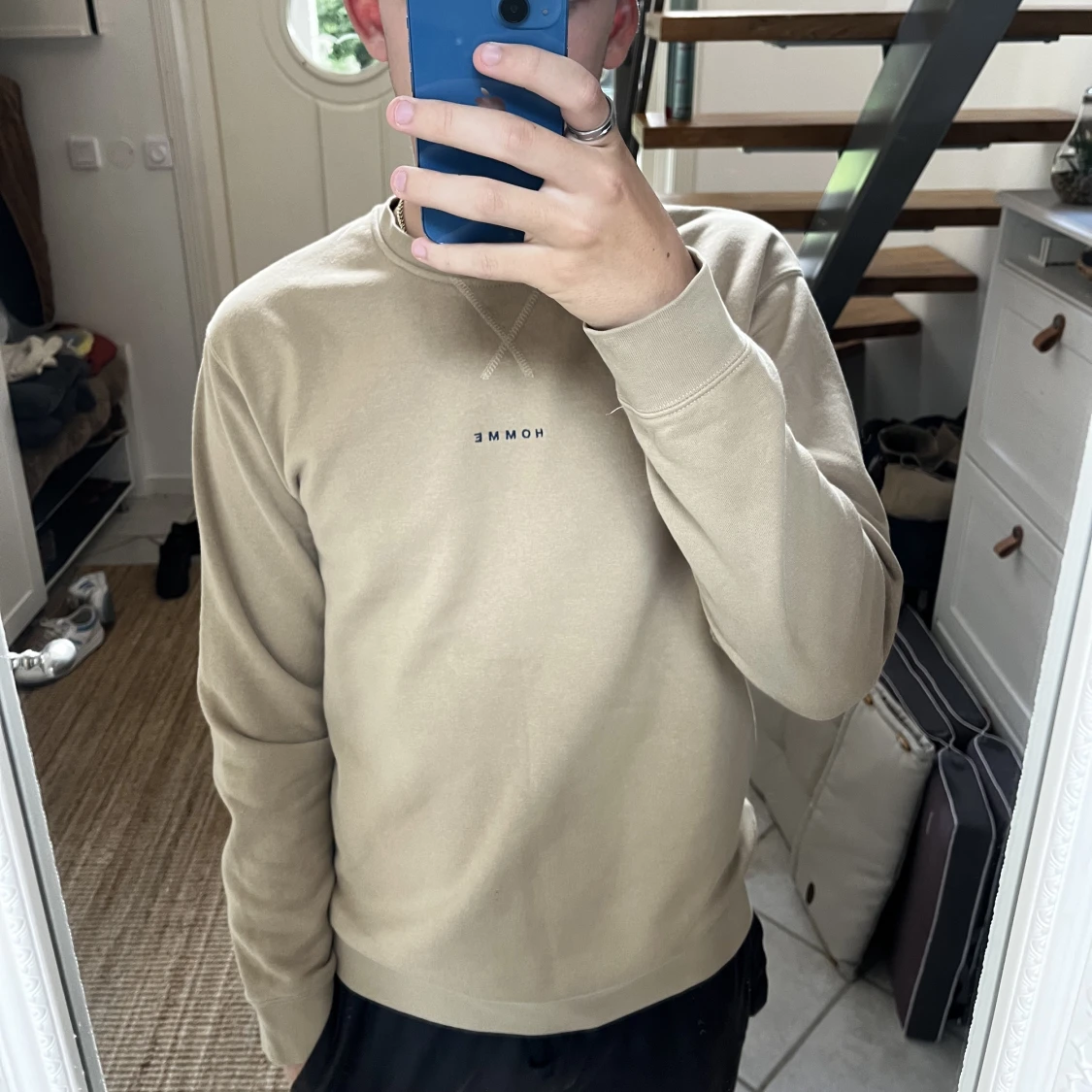 Beige selected homme sweatshirt