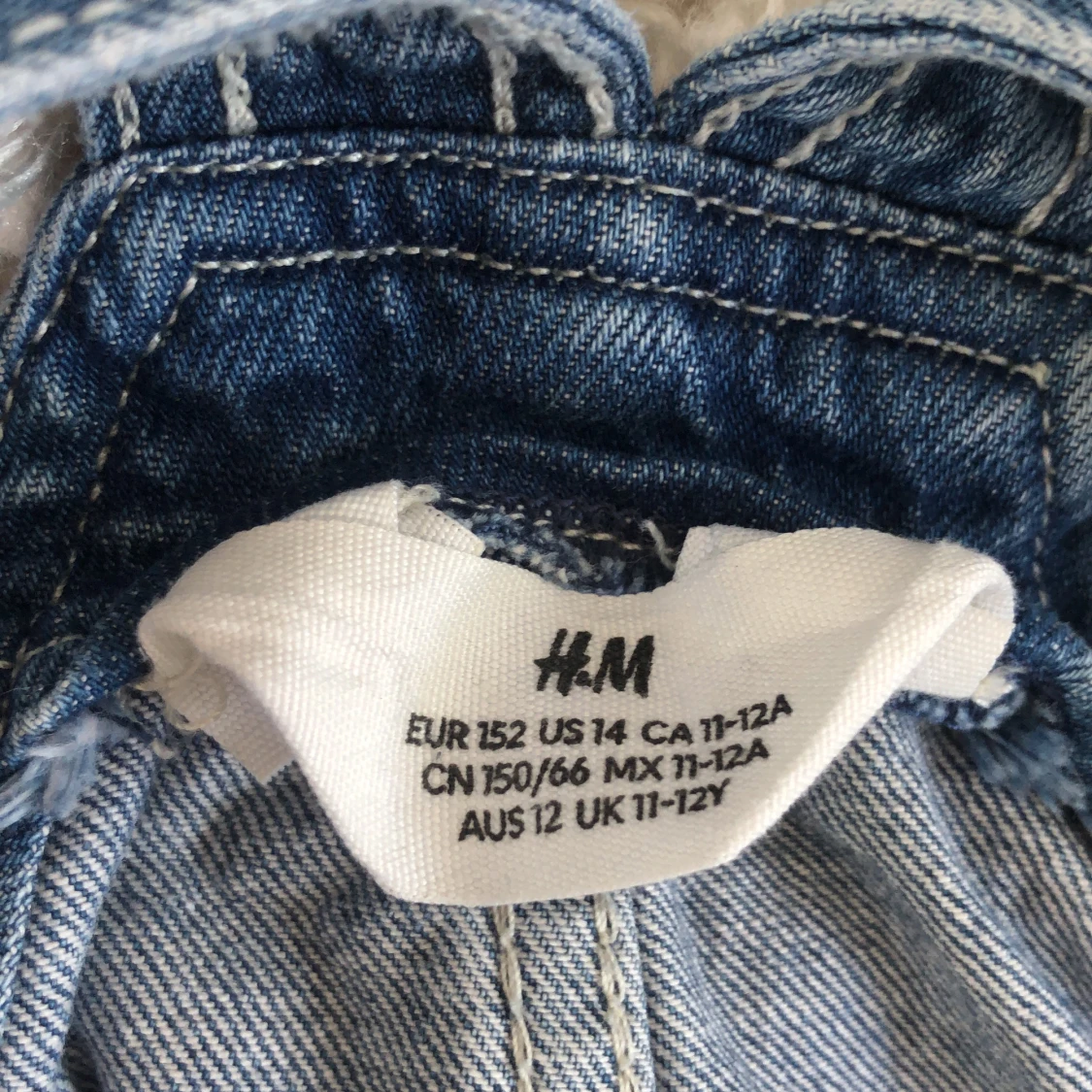 Jeans hängselbyxor  - 90