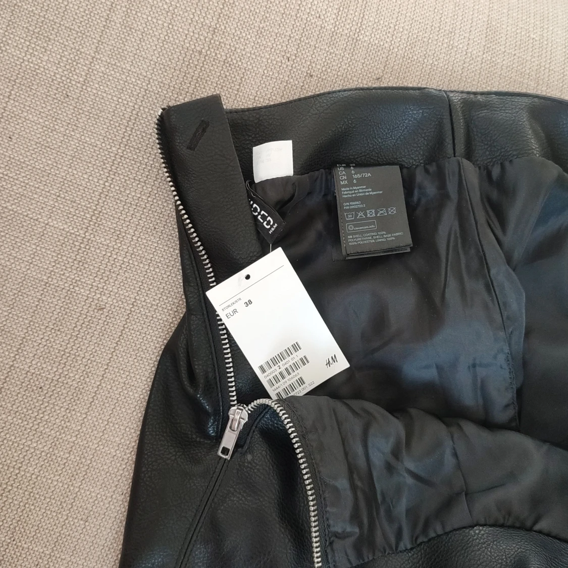 Fusk läder kjol  - 90