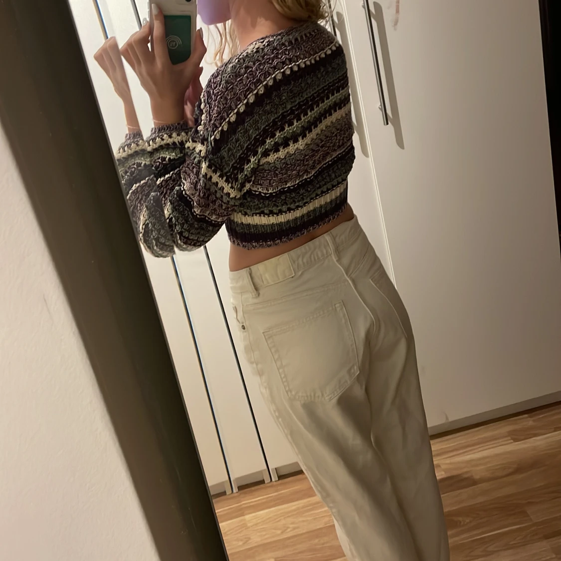 Stickad magtröja - 90