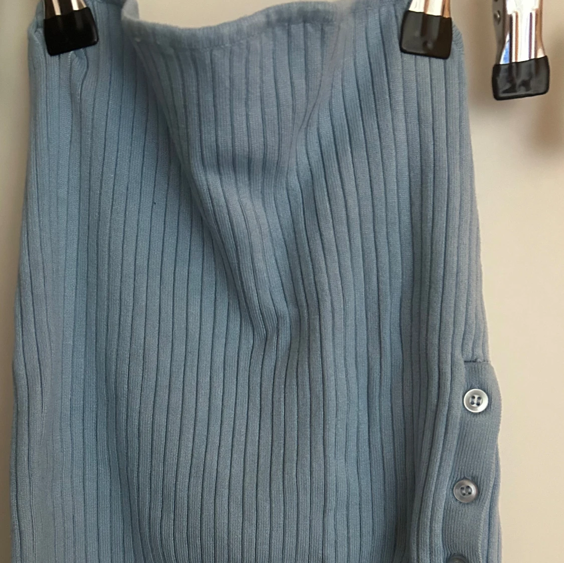 Ljusblå ribbad tubtopp från Zara - 1