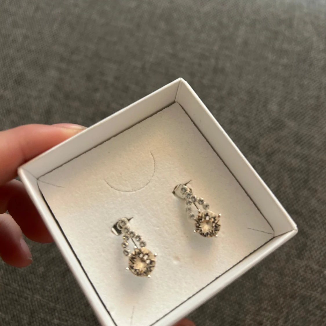 Silverfärgade örhängen från CrownStudent