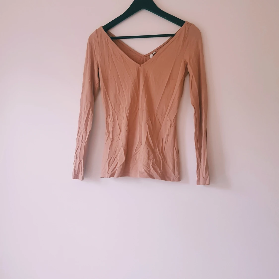 Beige långärmad topp från nly trend strl S