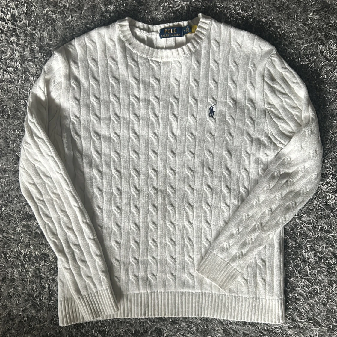 ralph lauren kabelstickad tröja