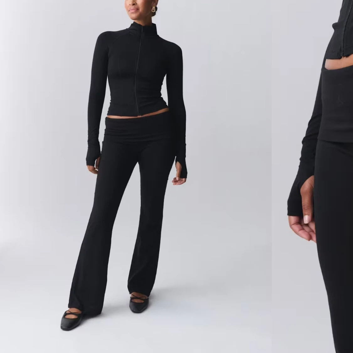 Svarta yoga pants byxor