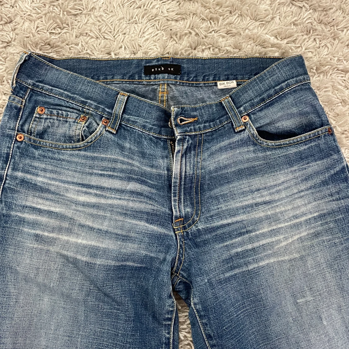 Blå jeansbyxor vintage - 3