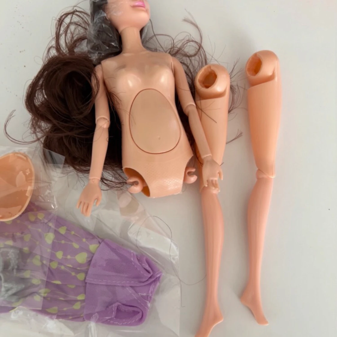 Lila strumpor med gula hjärtan - 2