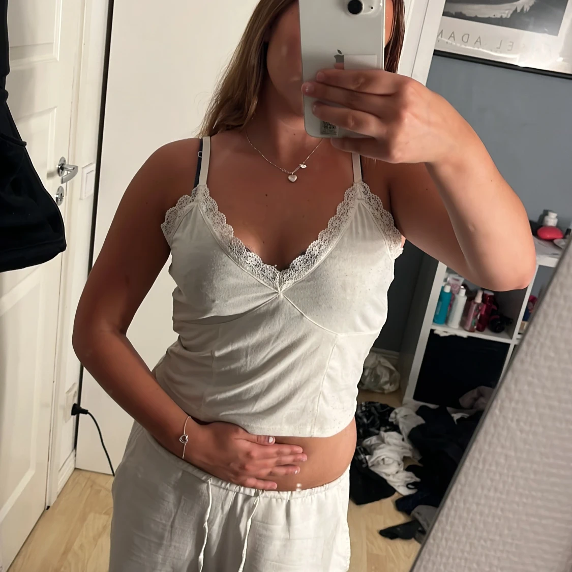 Vit spets linne från H&M