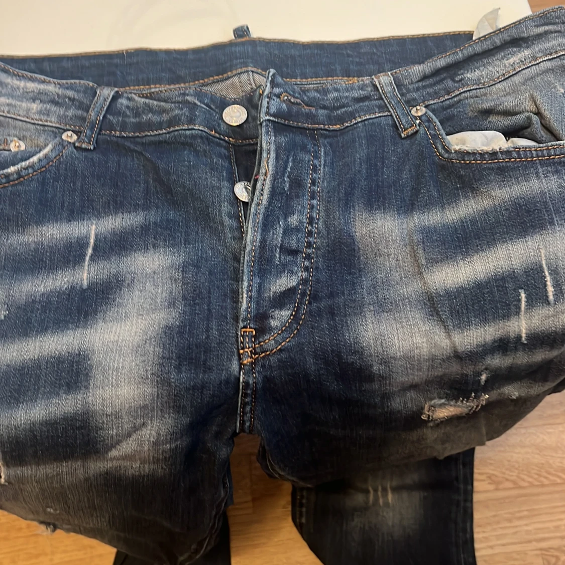 Dsquared2 slitna blå jeans - 3