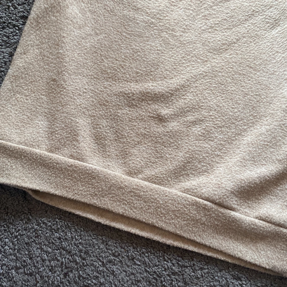 Beige tröja med puffärm från 157 - 3