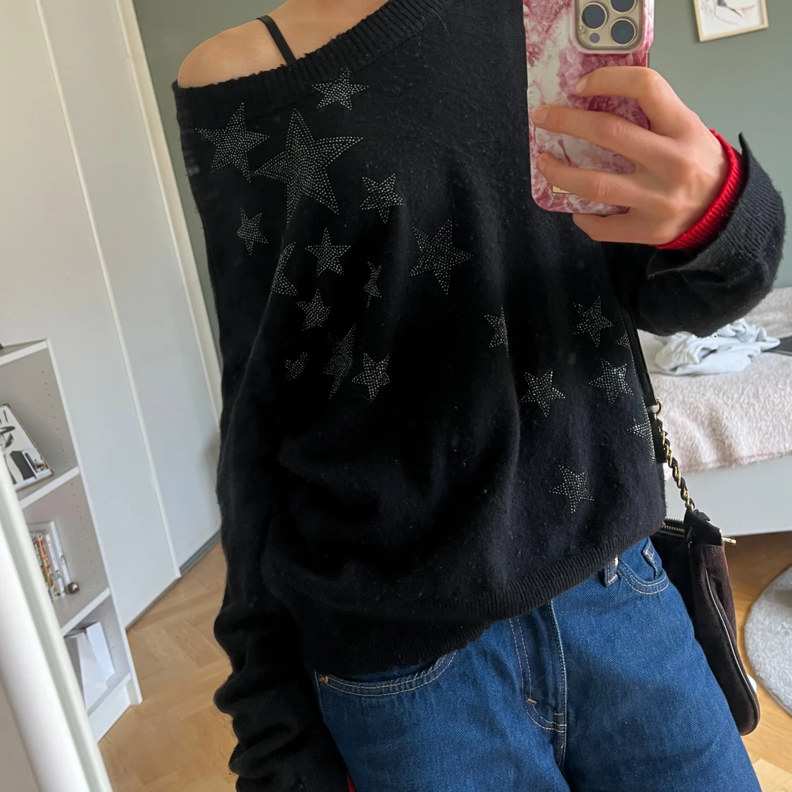 Svart stickad tröja med stjärnor Zadig & Voltaire