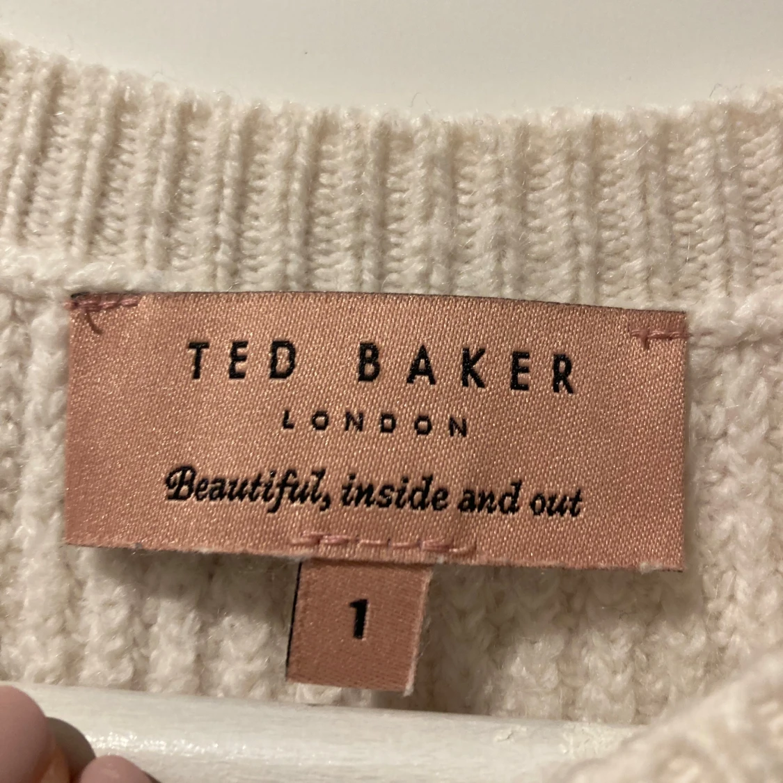 Vit stickad tröja från Ted Baker - 1