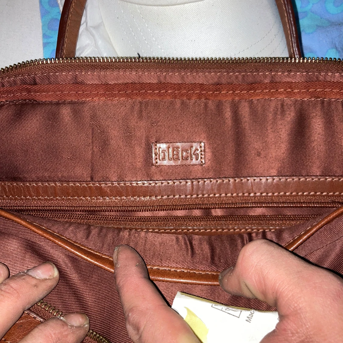 Brun datorväska i skinn från Bläck - 2