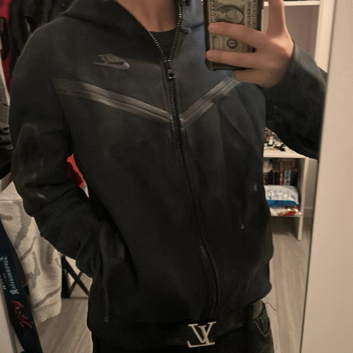 svart Nike tech kofta