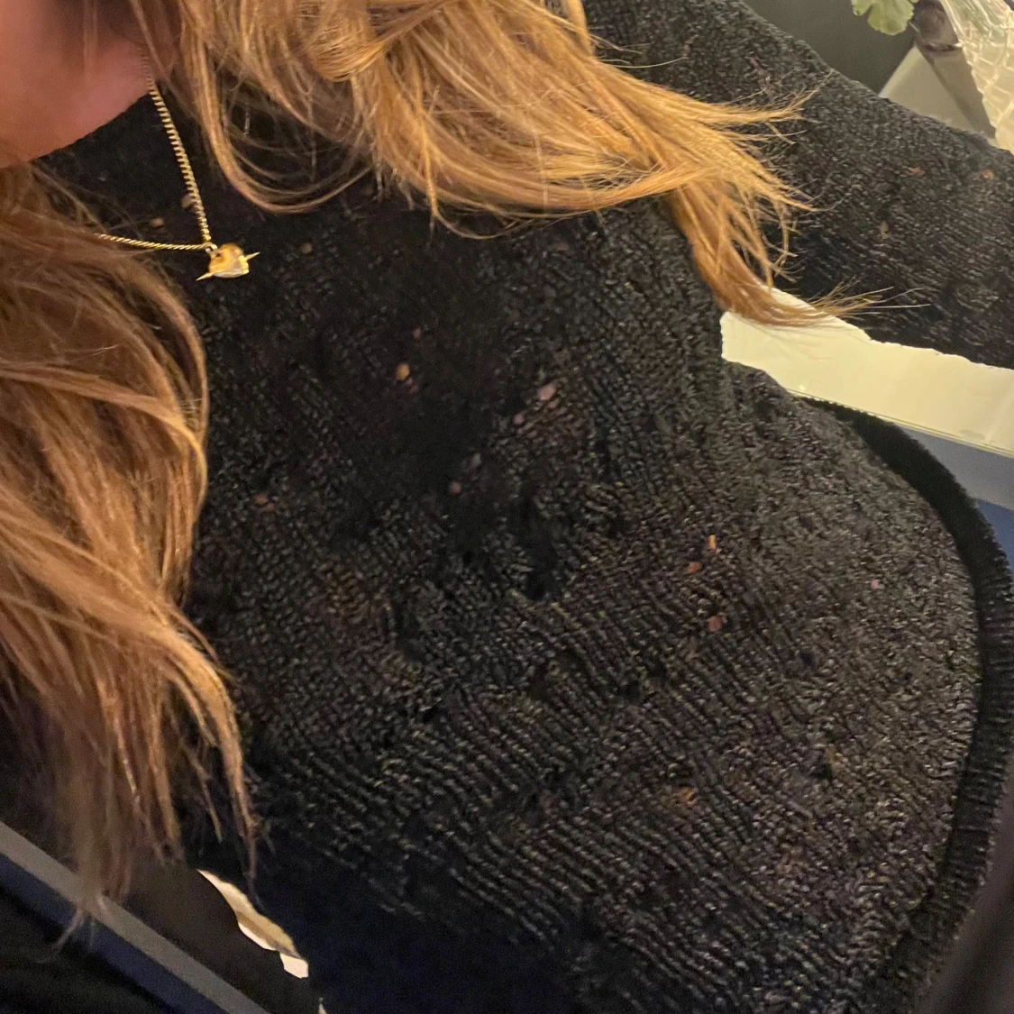 Svart stickad tröja - 2