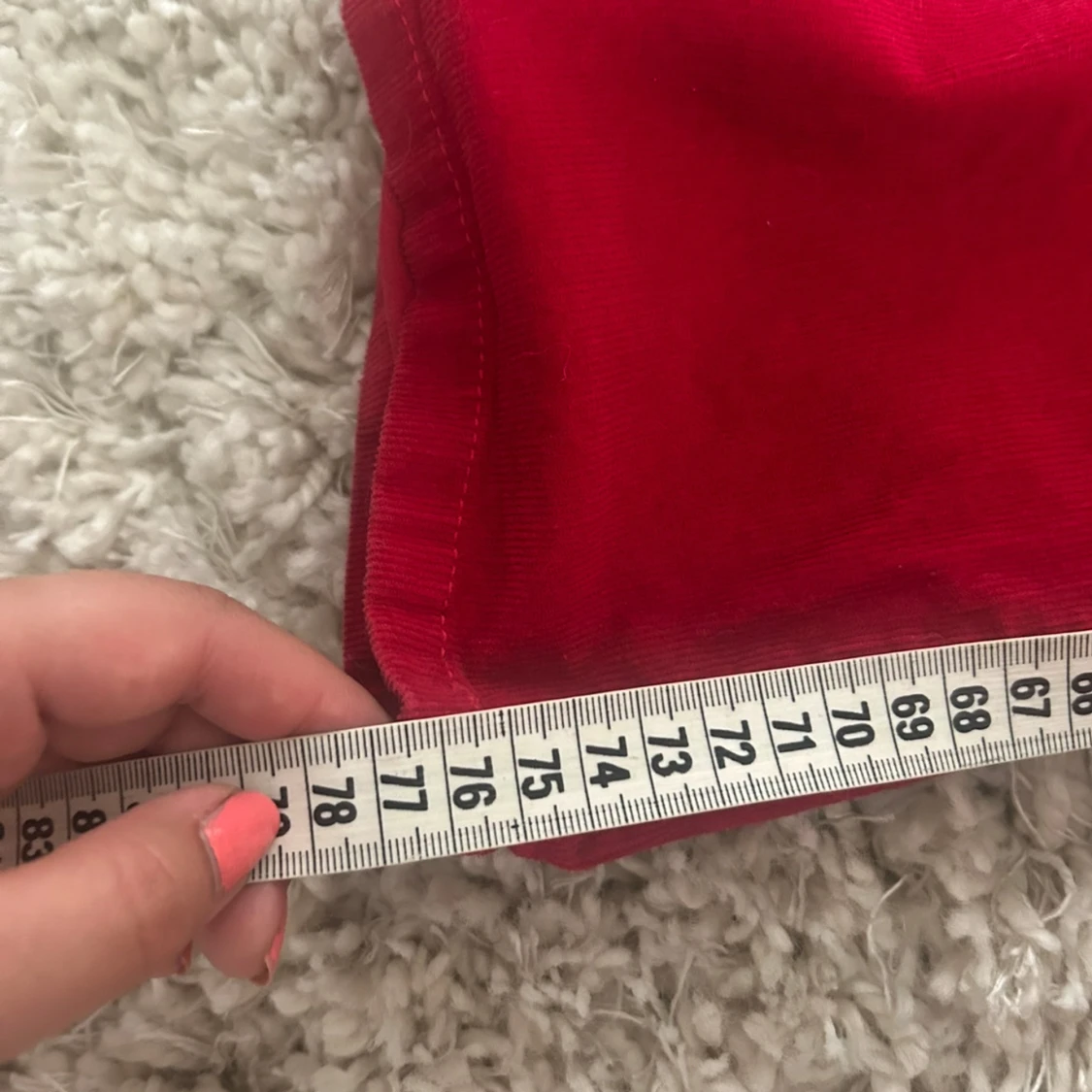 Röda bootcut manchesterbyxor - 3