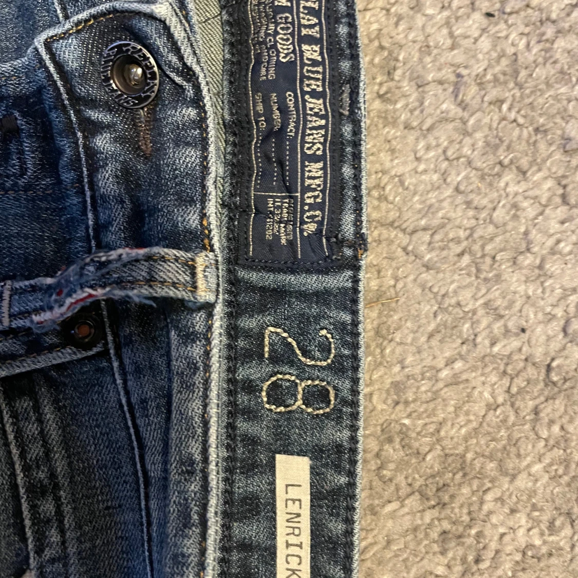 Replay blå jeans med broderade fickor - 4