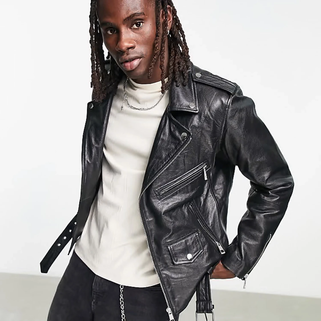 Äkta skinnjacka 100% läder Crocker 