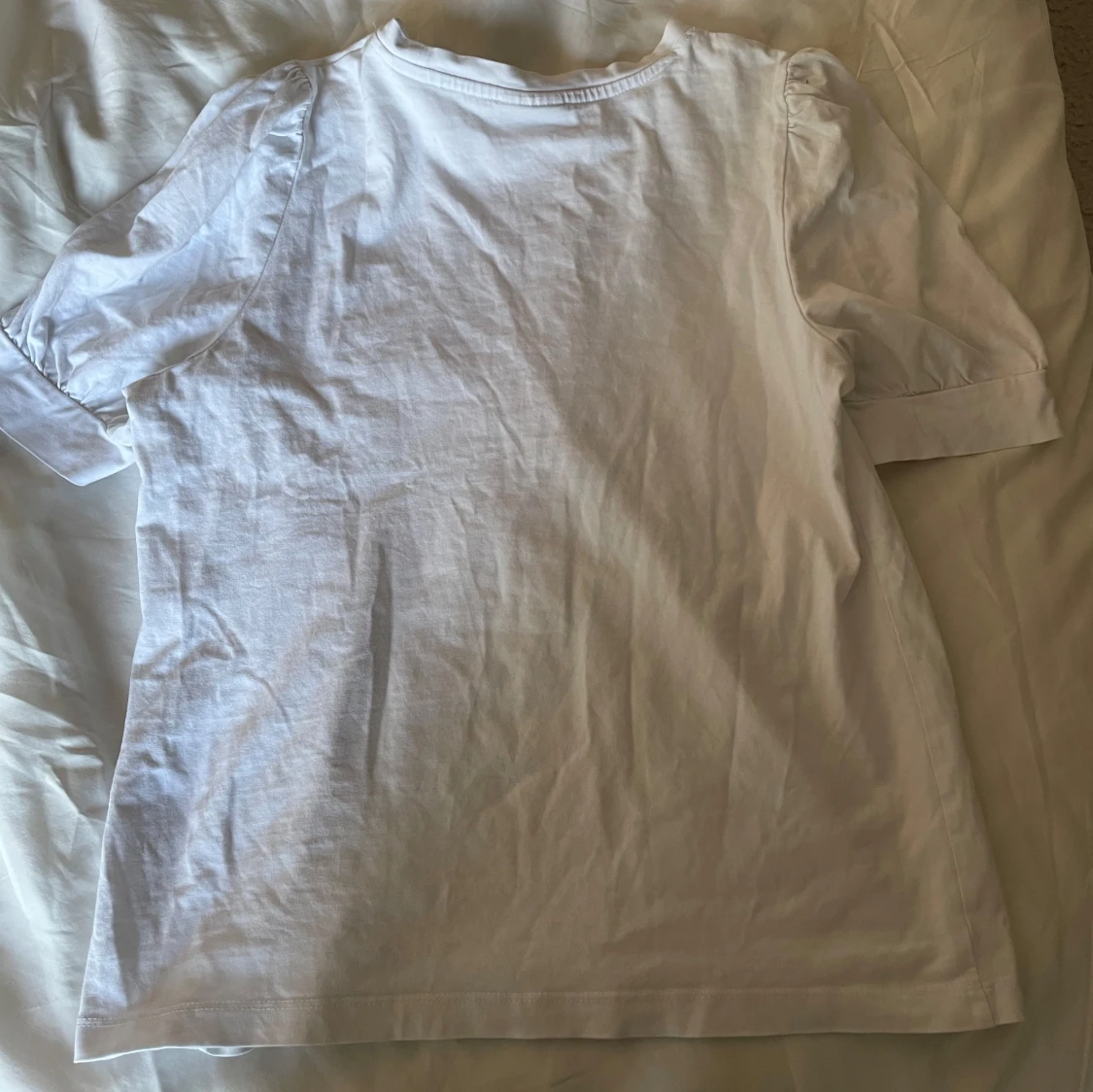 Vit puffärm t-shirt i bomull!❣️ - 4