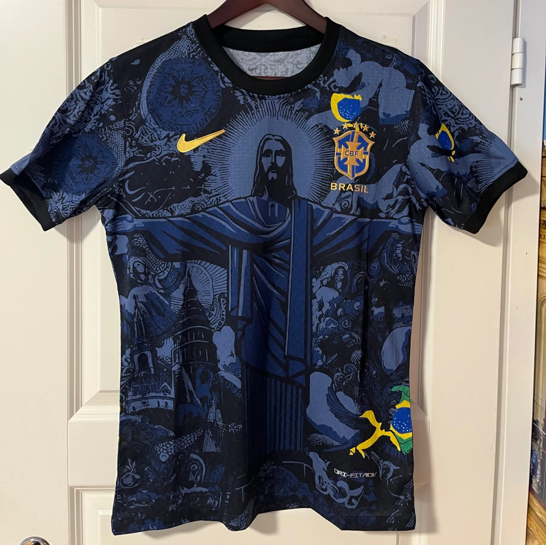 Blå Brasilien fotbollströja Nike M