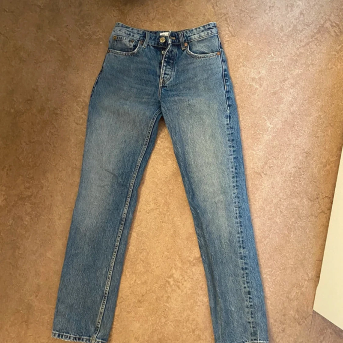 Blå raka jeans från Zara, strl 34