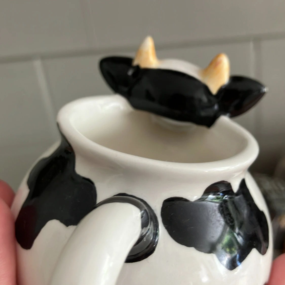   Ko-kanna. Sås kanna. Socker kanna. Porslin ko. 🐄  - 4