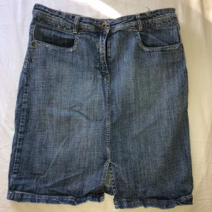 Jeanskjol från Biaggini med broderi - Snygg blå jeanskjol från Biaggini.