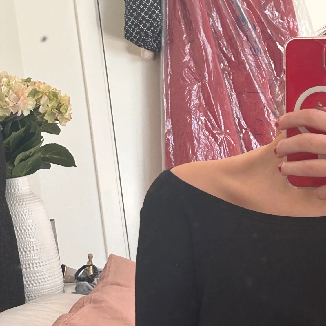 Svart offshoulder topp - 1