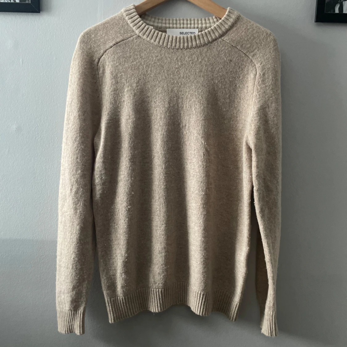 Beige tröja från Selected Homme