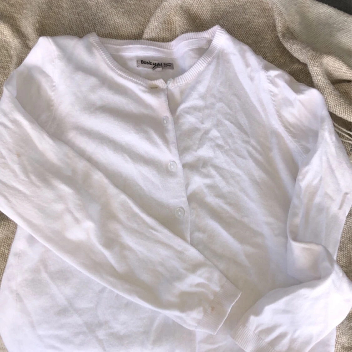 Vit kofta från Basic You i bomull