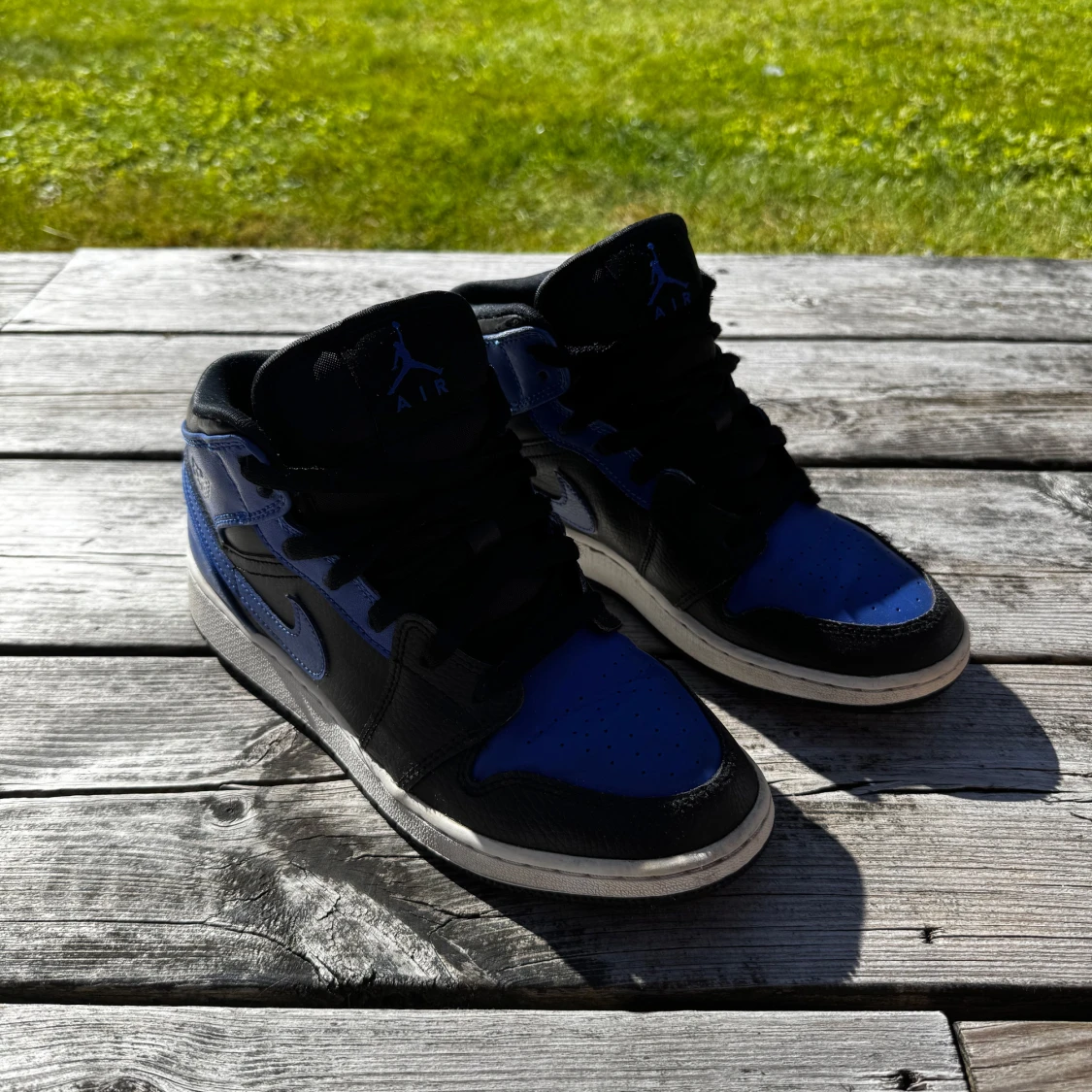 Nike Air Jordan 1 svart/blå sneakers - 2
