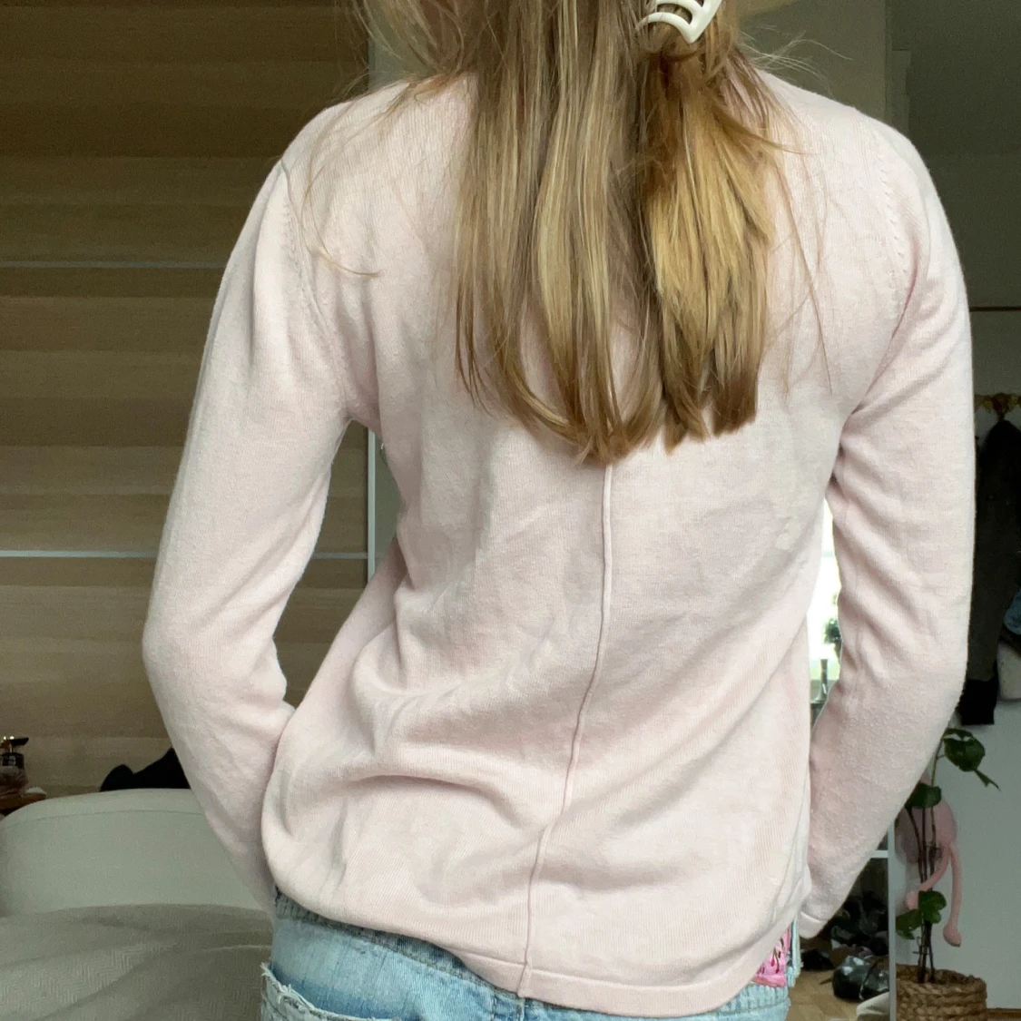 Alice bizous // Ljusrosa finstickad tröja // XS/34 - 3