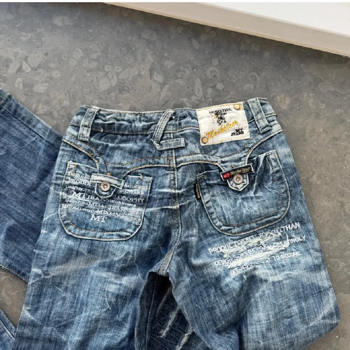 Monkey Fever blå bootcut jeans - 1