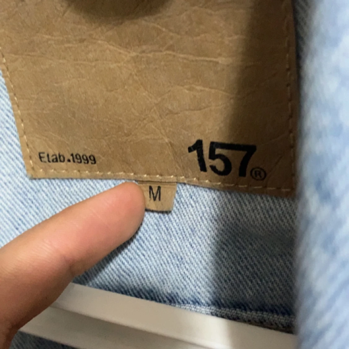 Ljusblå jeansjacka från 157 - 1