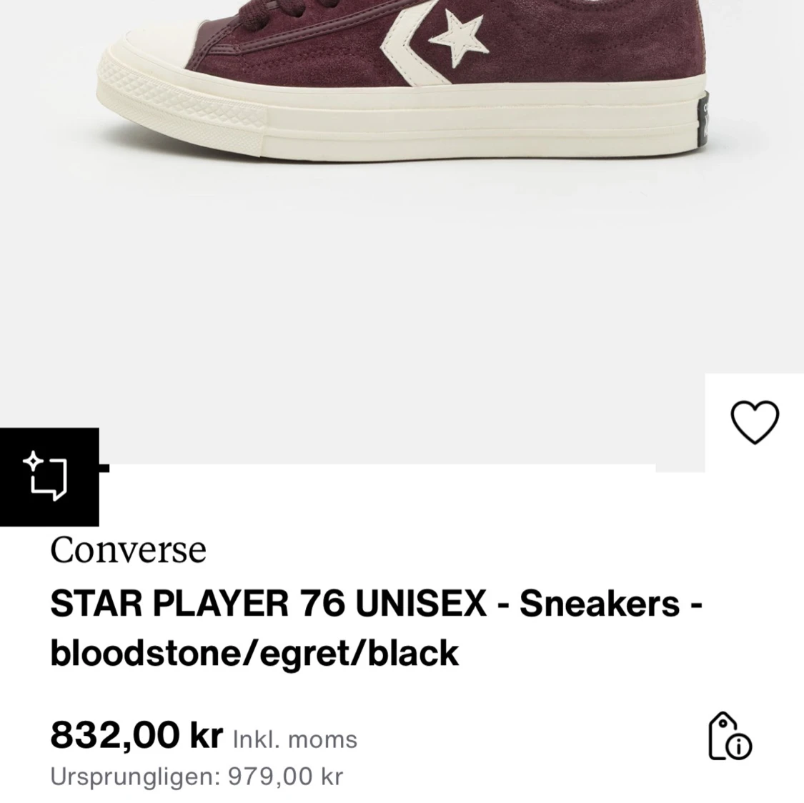 Vinröda sneakers från Converse