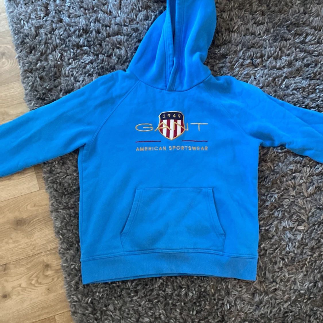 Blå hoodie från Gant jätte snyggt passa med allt