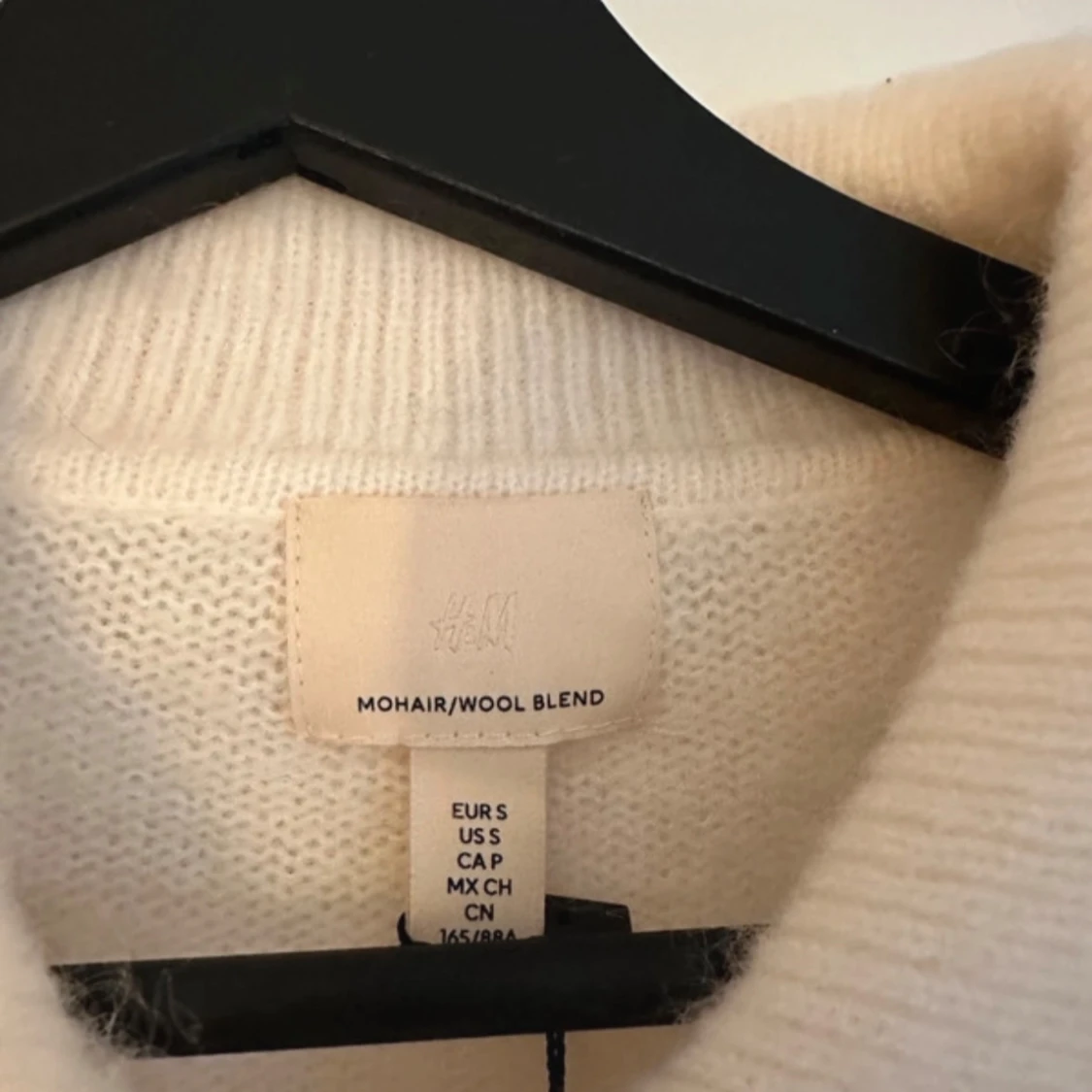 H&M Mohair Kofta, Benvit, Strl: S - 1