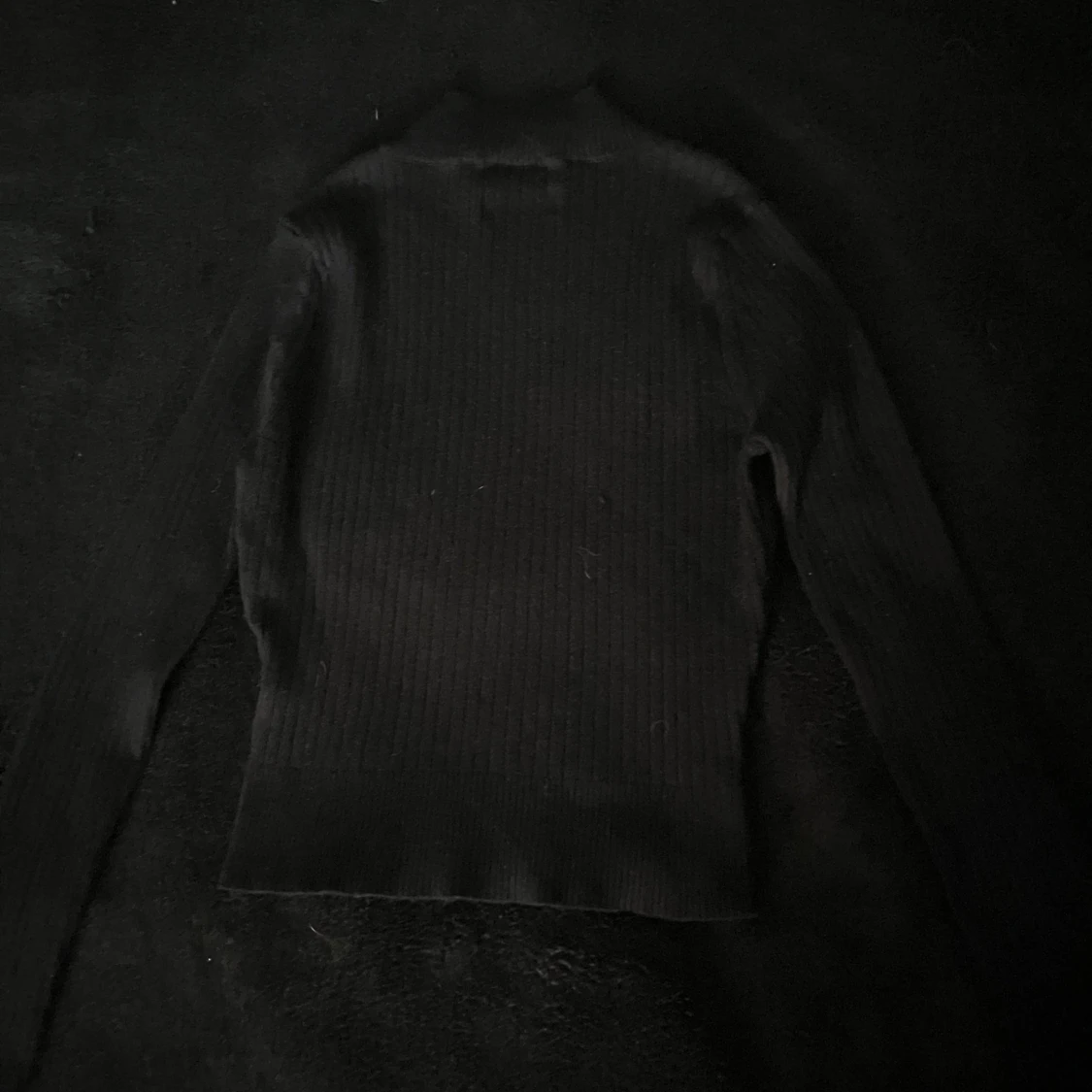 Svart ribbad stickad tröja Even&Odd - 1