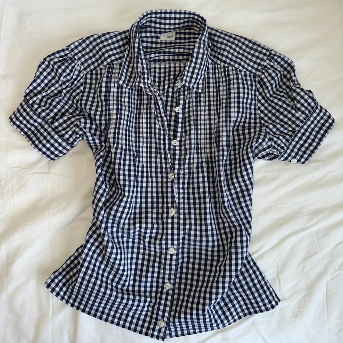 Blårutig kroppad skjorta 